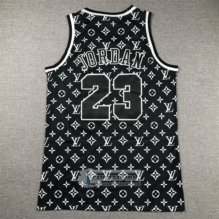Camiseta Chicago Bulls x LV Michael Jordan NO 23 Mitchell & Ness 1997-98 Negro